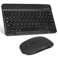 Premium Rechargeable Wireless Keyboard and Mouse Combo Ultra Slim Full-Size Keyboard and Ergonomic Mouse for ZTE Axon 30 Ultra 5G and All Wireless Enabled Mac/Tablet/iPad/PC/Laptop - Onyx Black