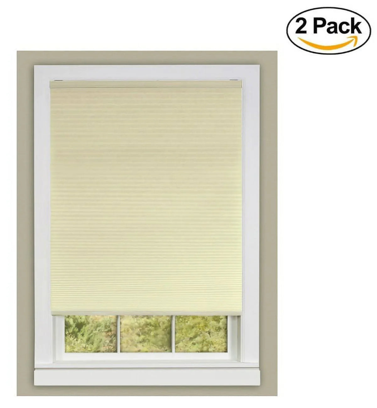 Premium Achim Home Furnishings Honeycomb Pleated Cordless Window Shade, 36 by 64-Inch, Alabaster (Set of 2) - Great Deal!