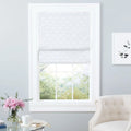 Premium Exclusive Home Montague Trellis Total Blackout Roman Shade, 31"x64", White